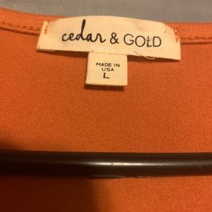 Burnt Orange Bell Sleeve Shirt